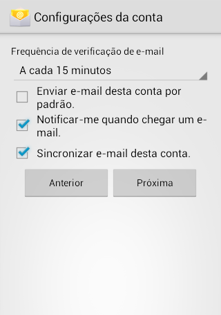 Como configurar e-mail no Android